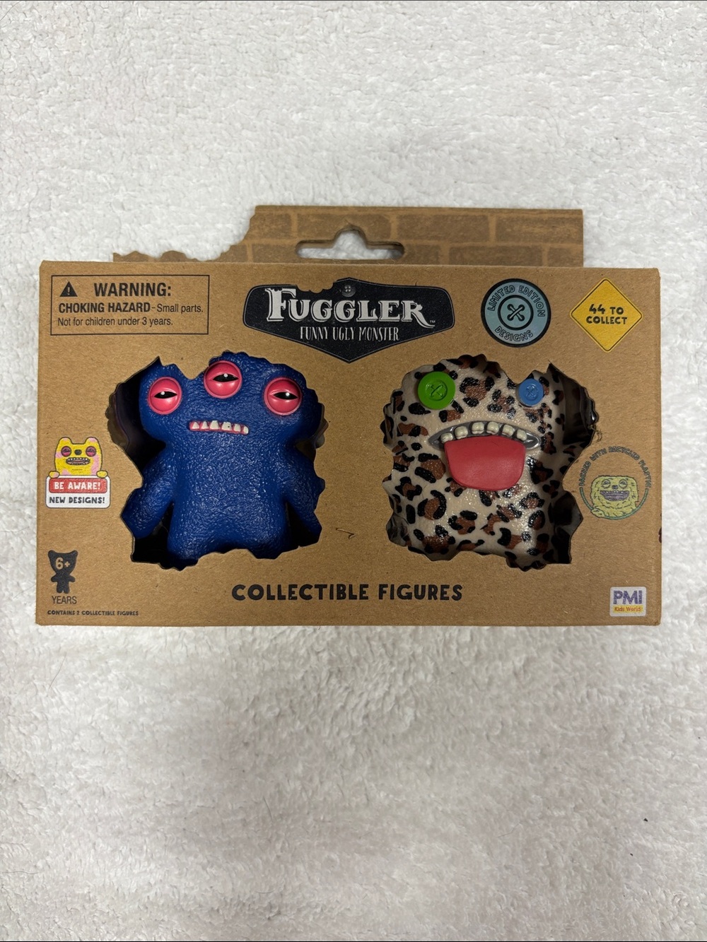 Fuggler funny ugly monster 2-Pack Collectible Figures - Blue & Leopard